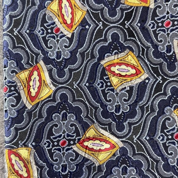 Robert Talbott Best Of Class Mens Tie Silk Geometric Embroidered Multicolor USA - Picture 5 of 12